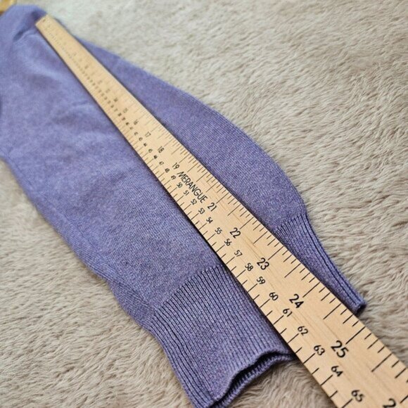 Polo by Ralph Lauren Sweater 100% Pima Cotton V Neck Purple Long Sleeve Size L - Picture 6 of 11